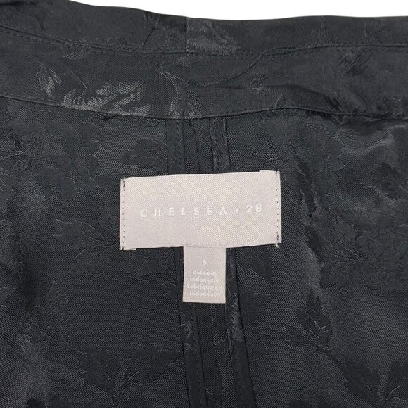 Jacquard Blazer Sz.S Oversized Black Floral Textured Open Front
Goth Grunge Boho - Picture 6 of 11